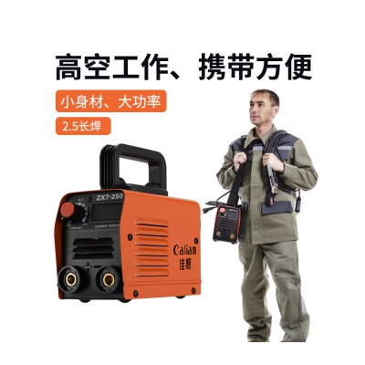 佳靓小型电焊机便携式220v家用250微型全铜直流迷你家用电焊机全套接 250迷你机220V(6米线全套配件）